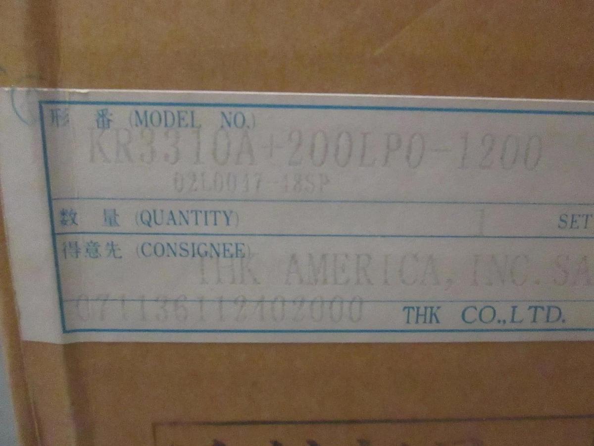 Used THK, KR3310A+200LP0-1200, Linear Bearing Guide, New