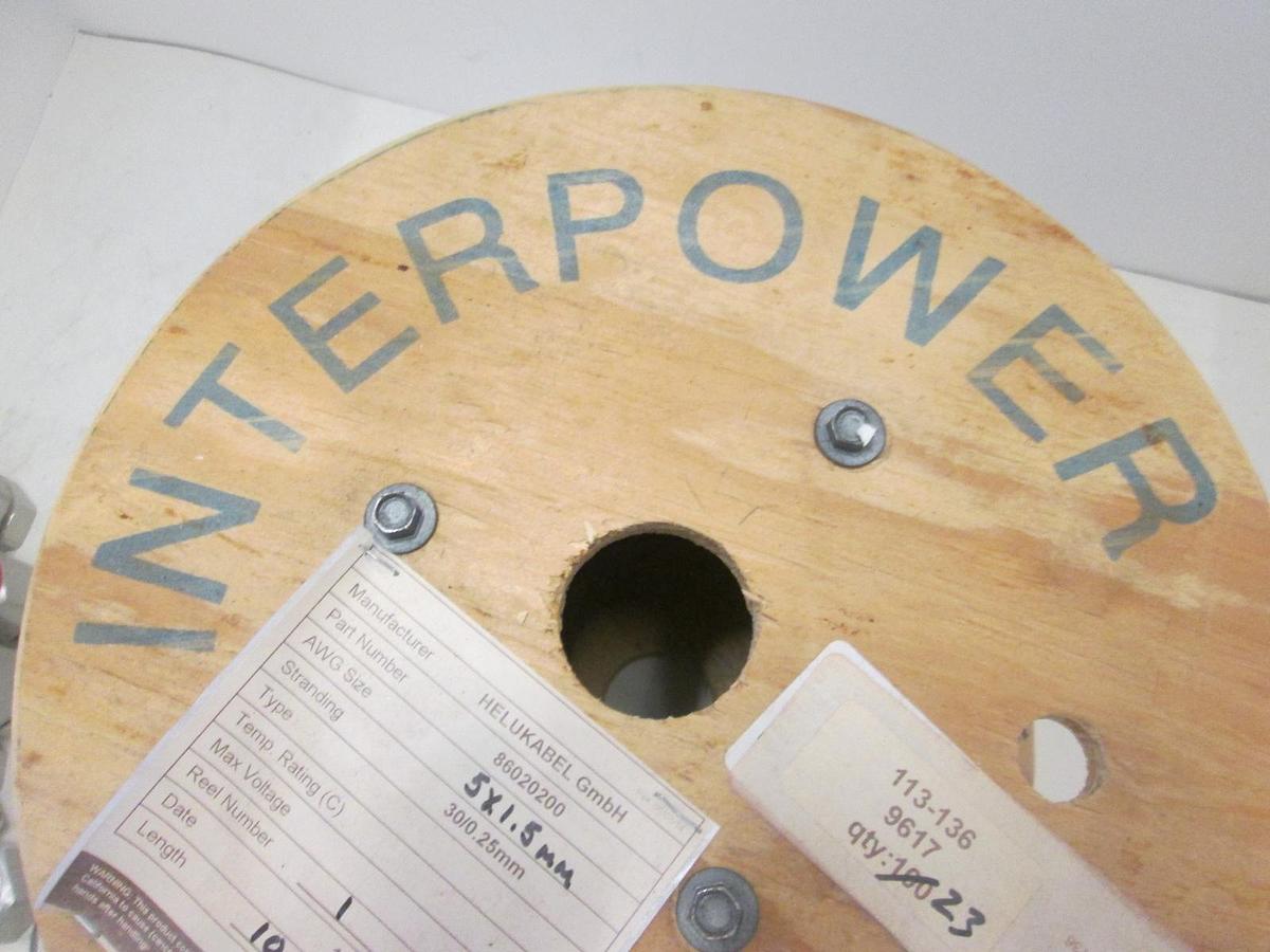INTERPOWER/HELUKABEL GmbH, 86020200, CABLE,POWER 5 COND 16AMP VDE, New, 23FT