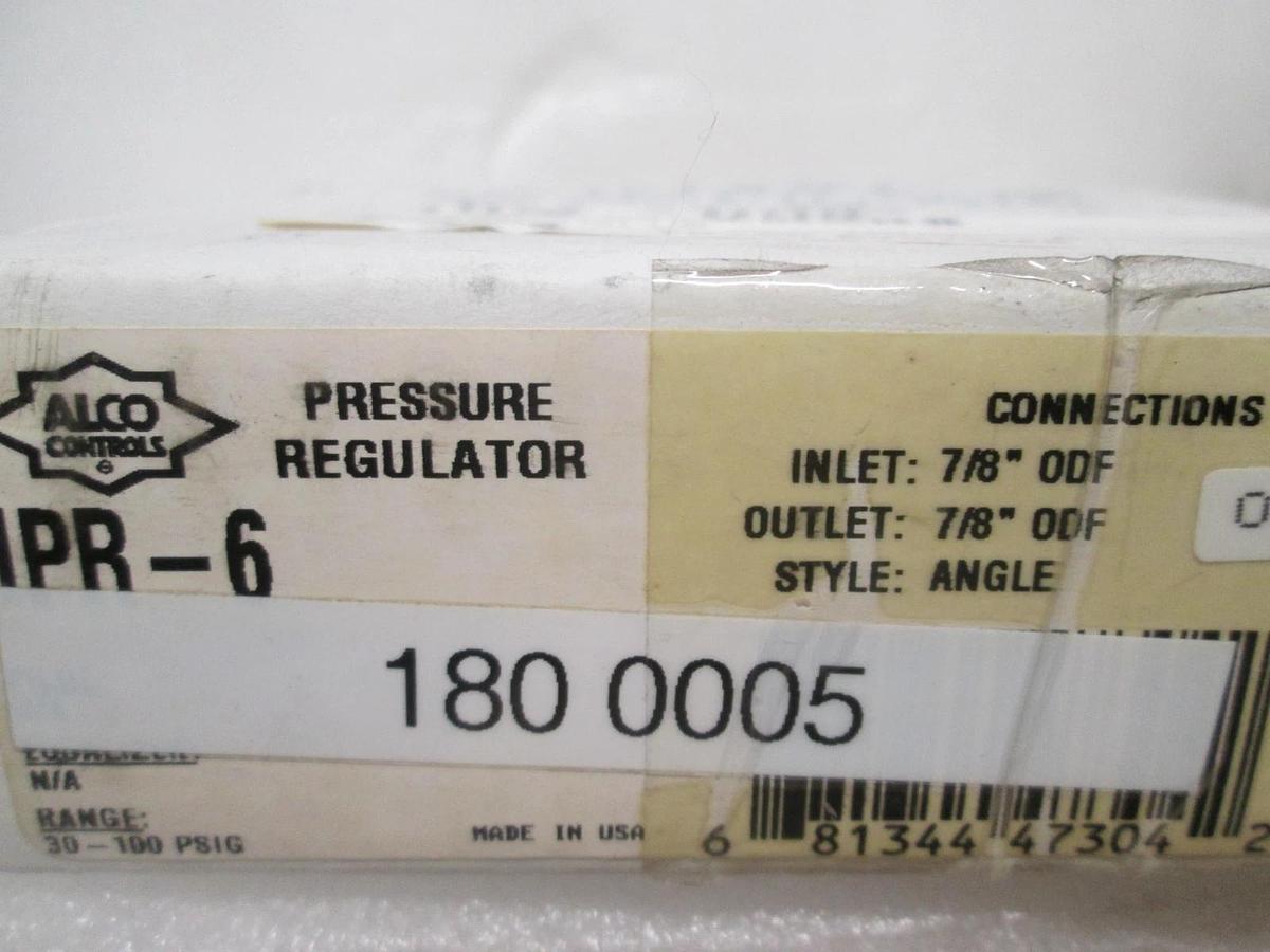 Alco, Pressure Regulator, 7/8" Inlet and Outlet, Angle Style, PR-6. New
