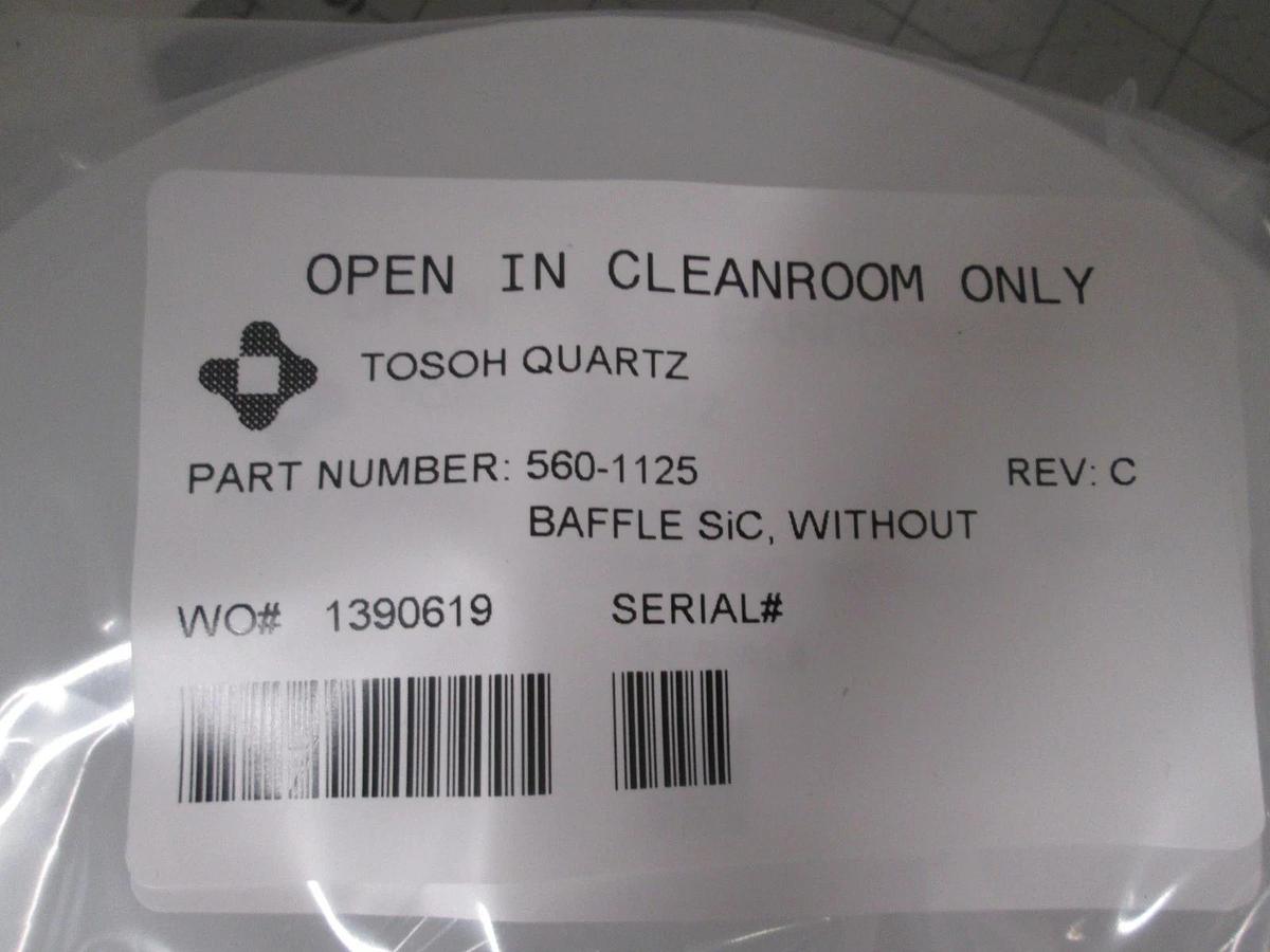 Tosoh Quartz, 560-1125, Baffle SiC without SiC Disk, New