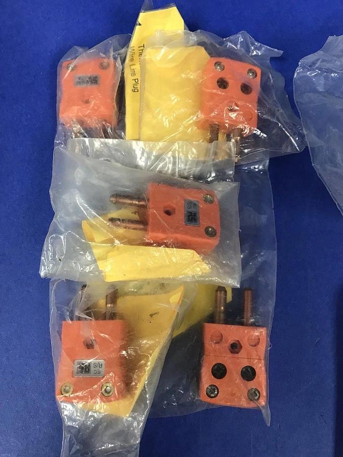 Used IEC RS Type R/S Thermocouple Quick Wire Line Plug and Socket - Lot of 11 pieces,