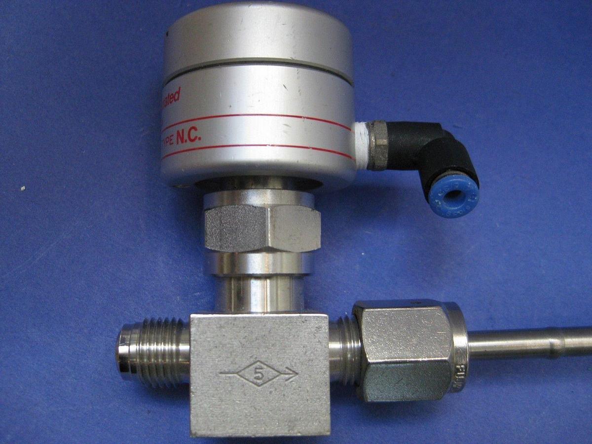 Used Fujikin Valve Assy with 1/4" MVCR x 1/4" FVCR, Used