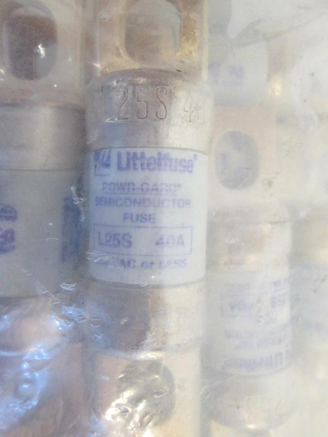 Used Littlefuse Semiconductor Fuses L25S, 40A, Lot of 13