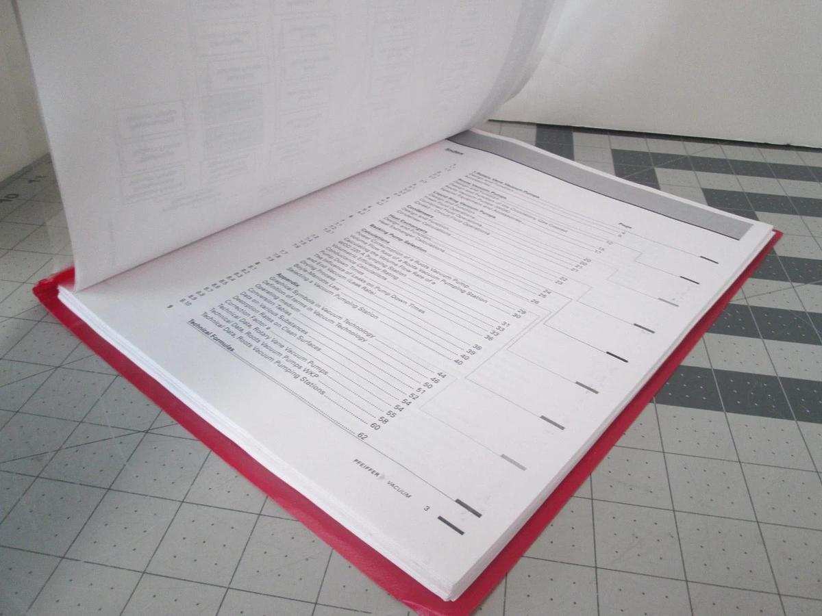 Used Pfeiffer Vacuum, Rough and Medium Vacuum Manual, Used