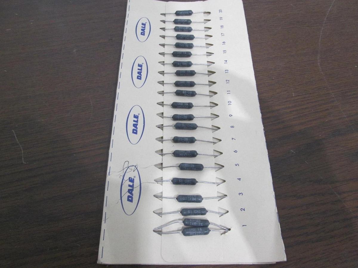 Dale, RS-28, 1k, 1 % metal film Resistor, New, Lot of 20