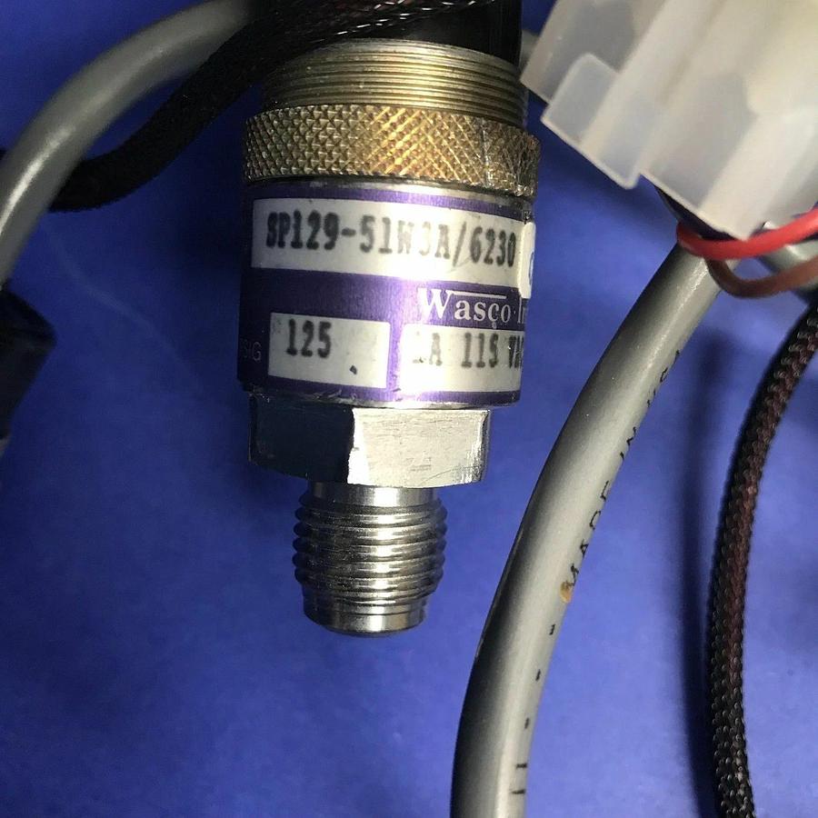 Used Wasco SP120 Pressure Switch Assy w/ Cable - 10 psig Increasing, Lot of 6