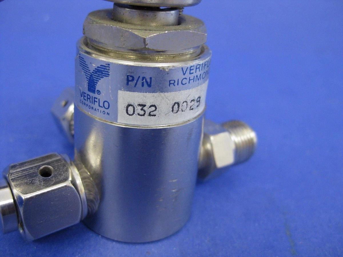 Used Veriflo 032 0029 Valve, 3-Way, Manual Lever, 1/4" VCO, Used
