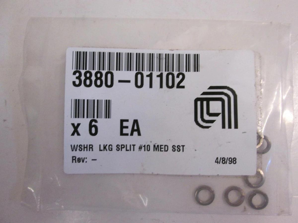 AMAT 3880-01102 Washer/Split #10, Lot of 6