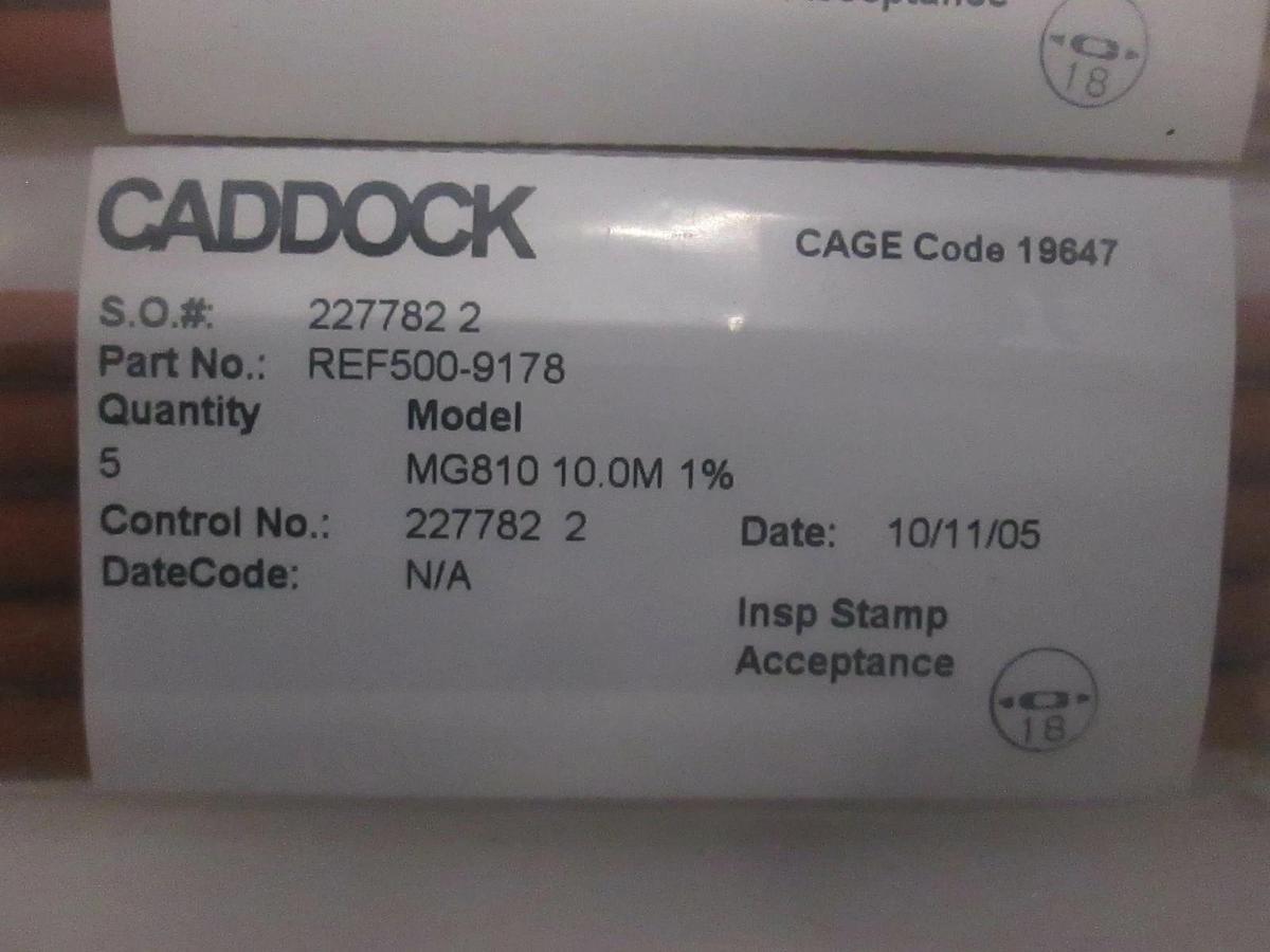 Caddock, High Voltage Resistors, MG810, New, Lot of 25