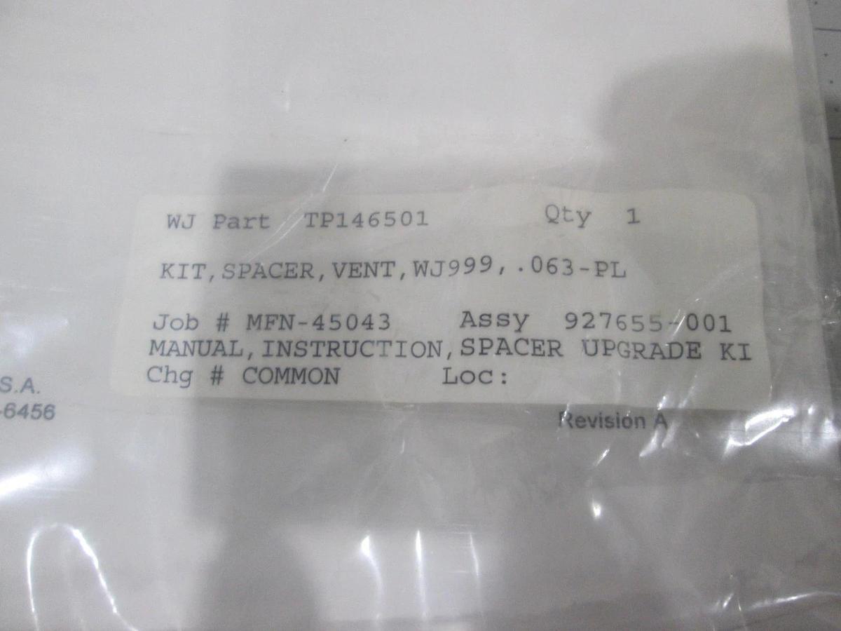 Watkins Johnson, APCVD Vent Spacer Kit, 927655-001, New