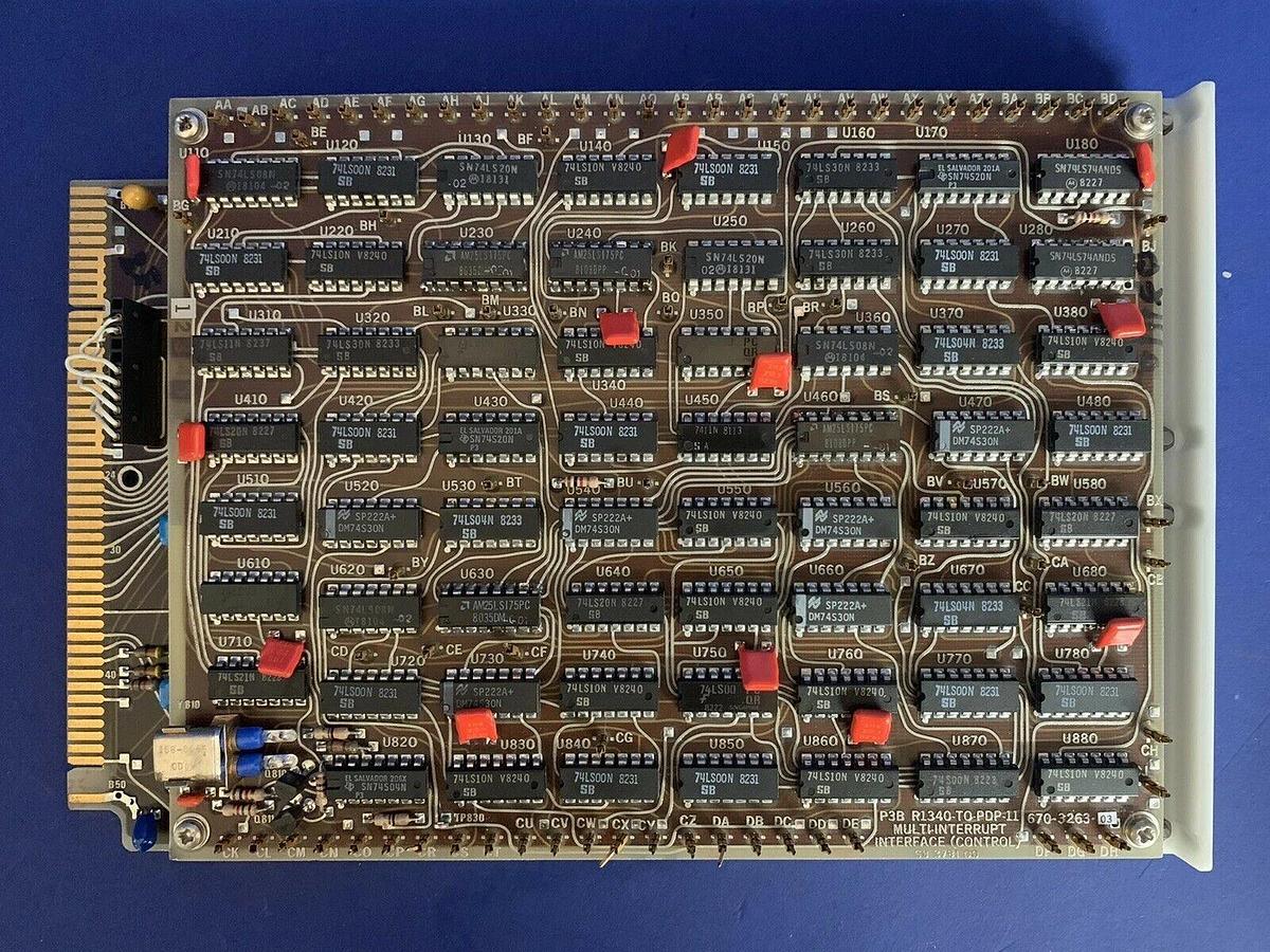 Used Tektronix 670-0705-01 Control (PDP-11) Multi-Interrupt Interface PCB Assy, Used