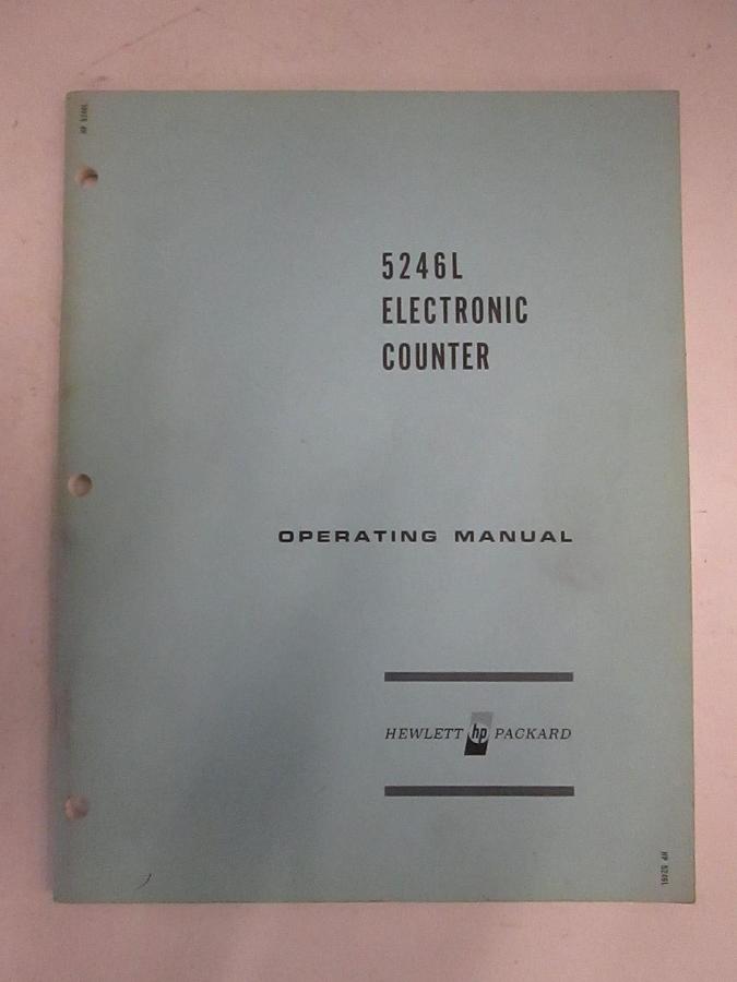 Used HP 5246L Electronic Counter Operating Manual, Used