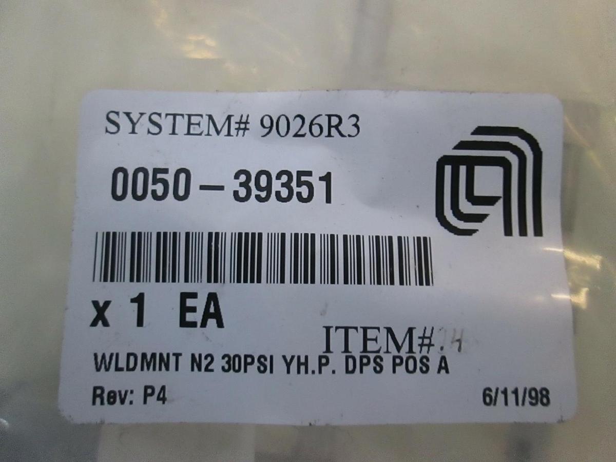 AMAT, 0050-39351, Weldment N2 30PSI YH.P. DPS POS A, New