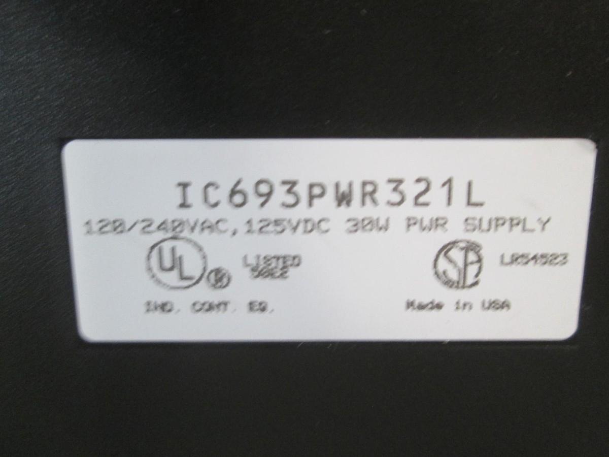 Used GE Fanuc, IC693PWR321L, 30W Power Supply, Series 90-30 Programmable Control Used