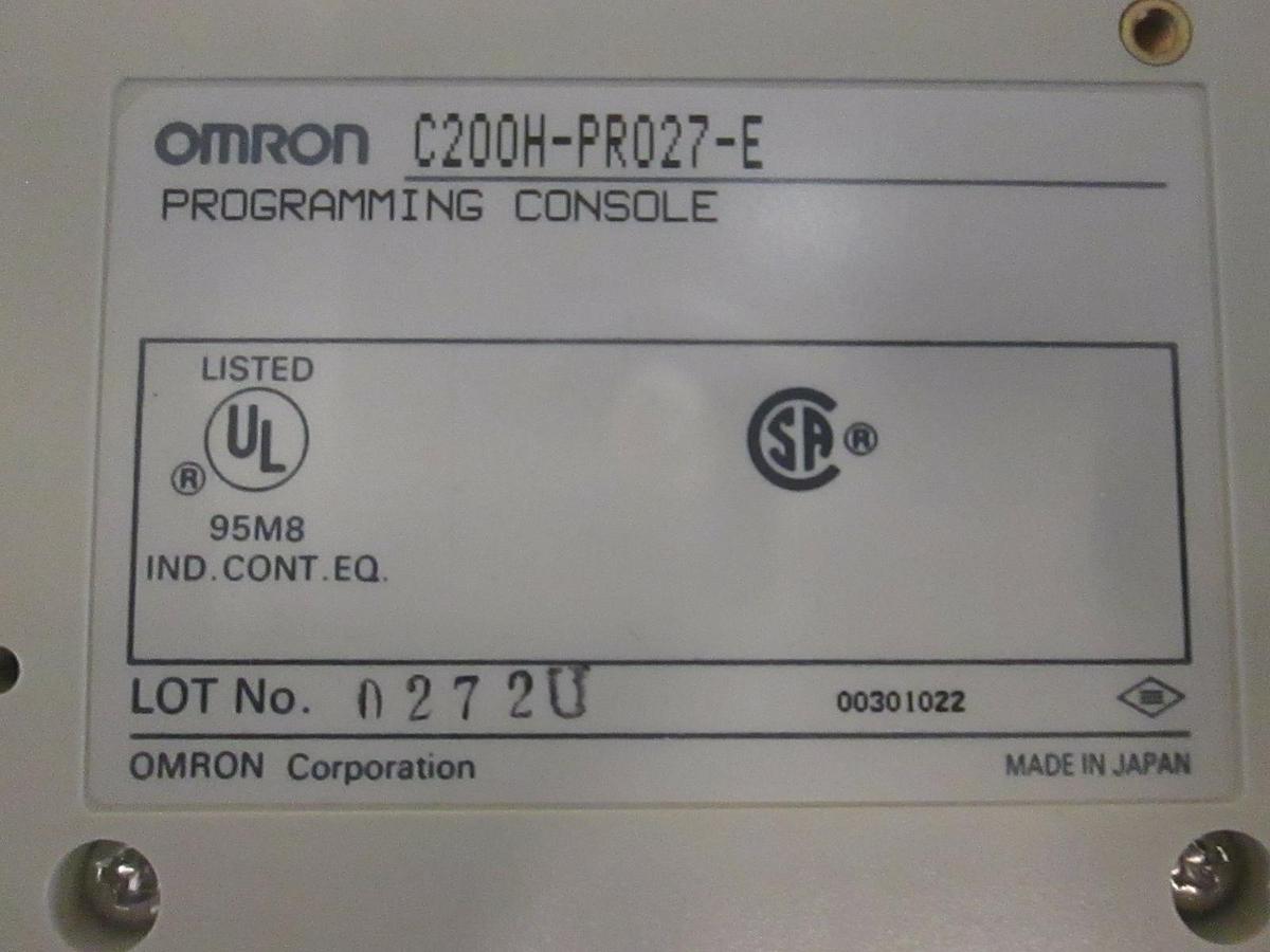 Omron C200H-PRO27-E, Handheld Programming Console, New w/ 2 Keys