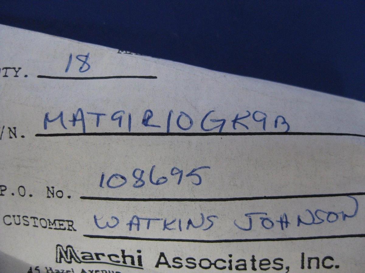 Used MARCHI Thermocouple MAT91R14GK9B with 10" Probe, Watkins Johnson, Used