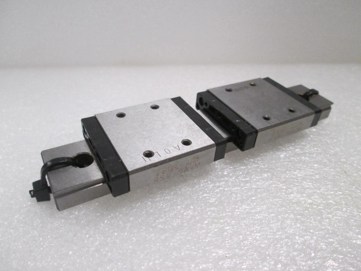 THK, RSR 9WMV (2), Linear Bearing Guide Block w/ Guide Rail, New