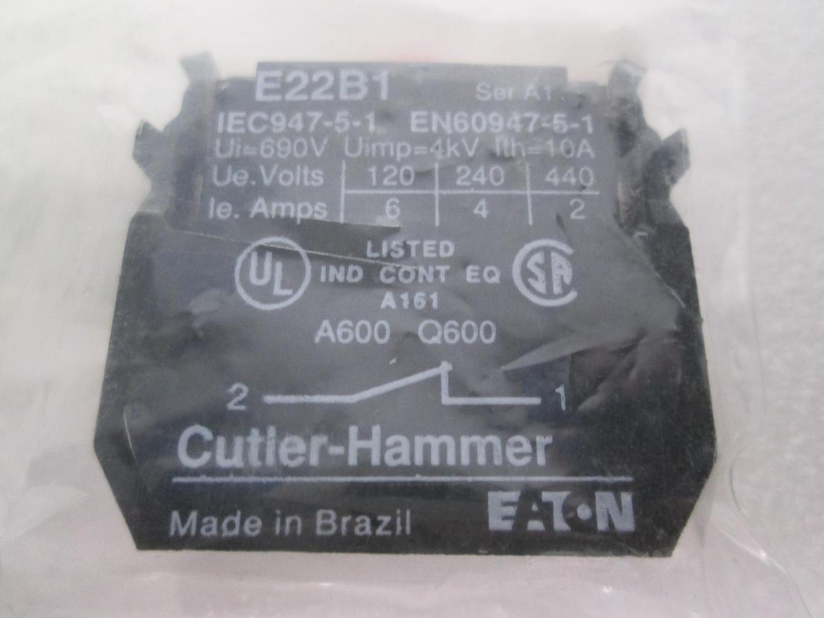 Cutler Hammer, E22B1, Contact Block, New, Lot of 2