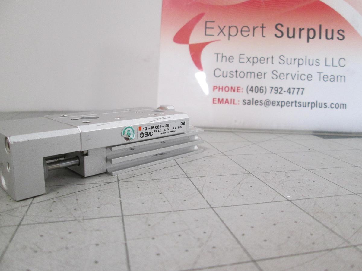 Used SMC, 13-MXS6-20, Clean Room Air Slide Table 6MM Bore 20MM Stroke Use