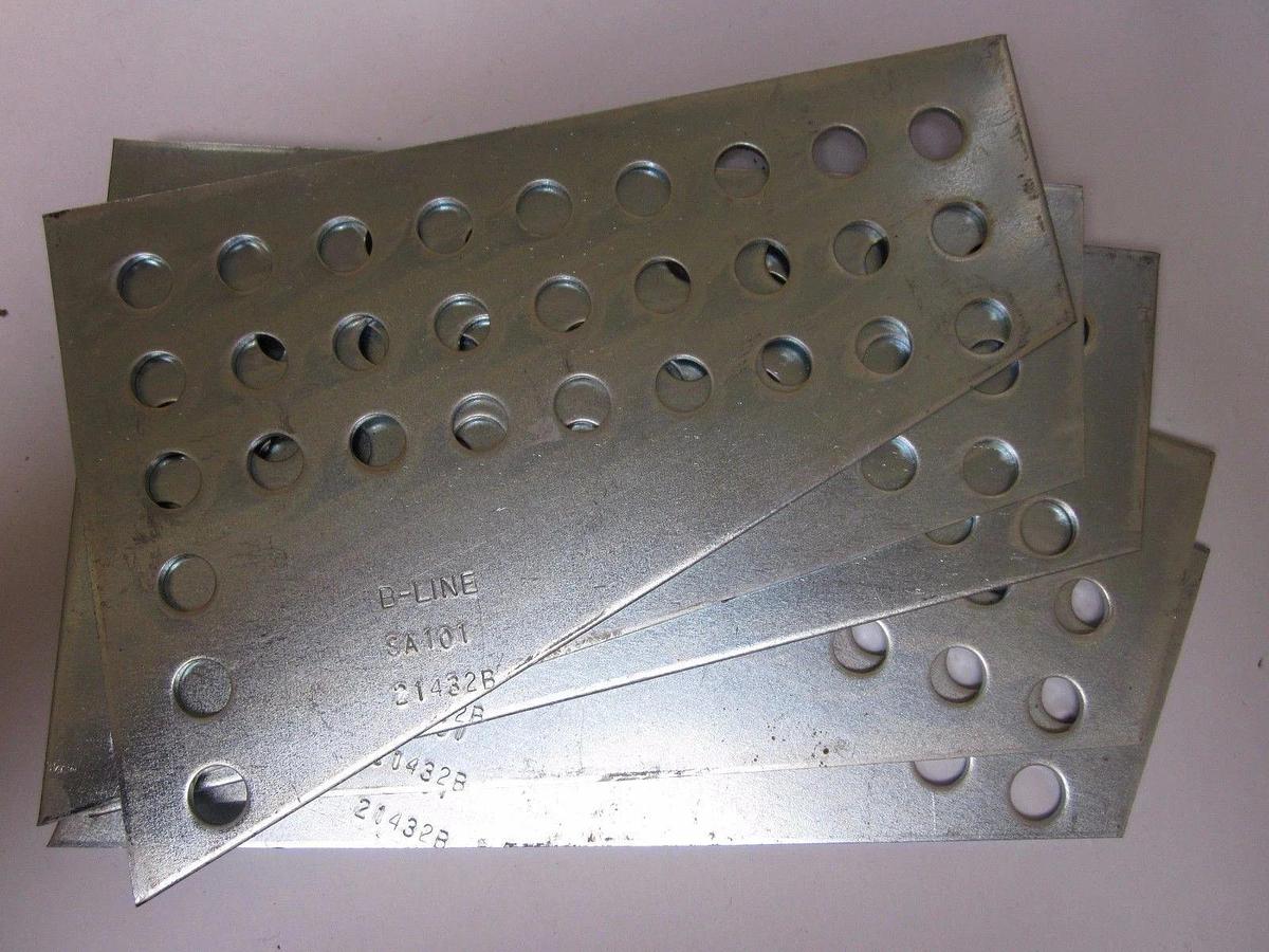 Cooper B-Line SA101 Slotted Angle Connection Plate, Silver, LOT of 5
