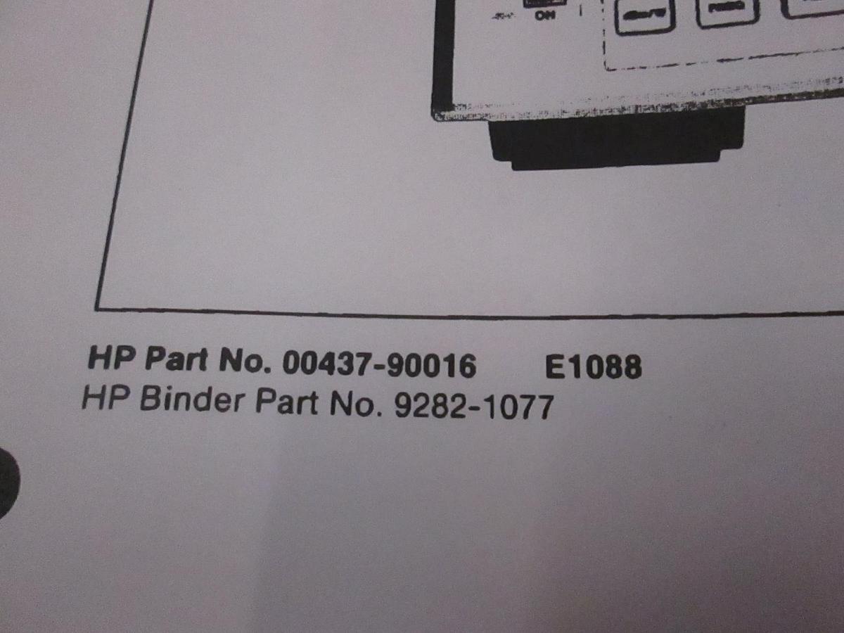 Used HP Model 437B Power Meter Service Manual, 00437-90016, Used