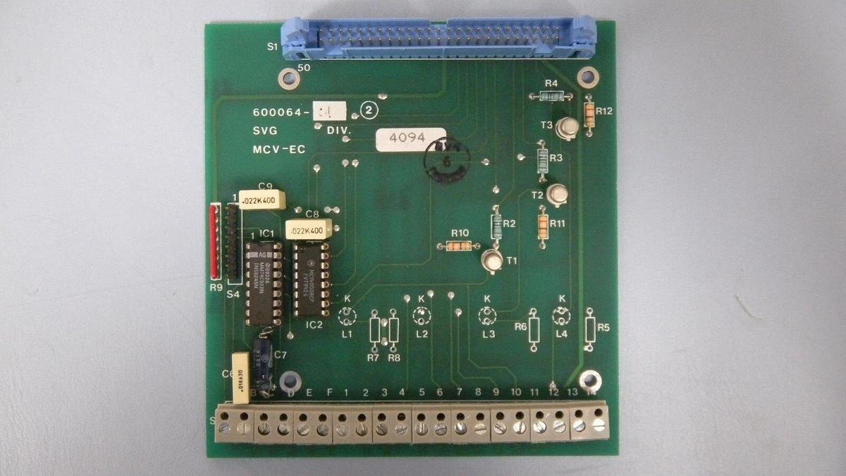 Used SVG 600064-01, MVC-EC, PCB Assembly, Working When Removed