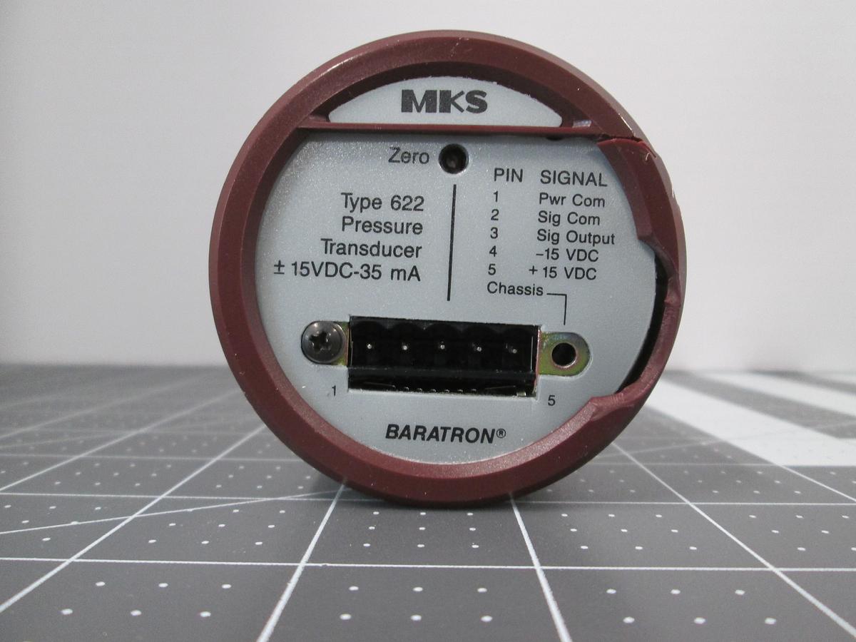 Used MKS Instruments, 622A02TBE, Baratron 2 Pressure Transducer For Parts Repair