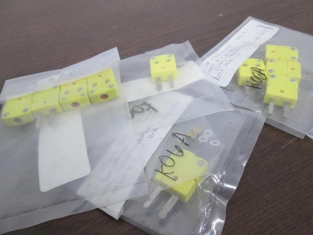 Used Omega, Type K, Quick Disconnect Male Thermocouple Connector, Used, Lot of 10