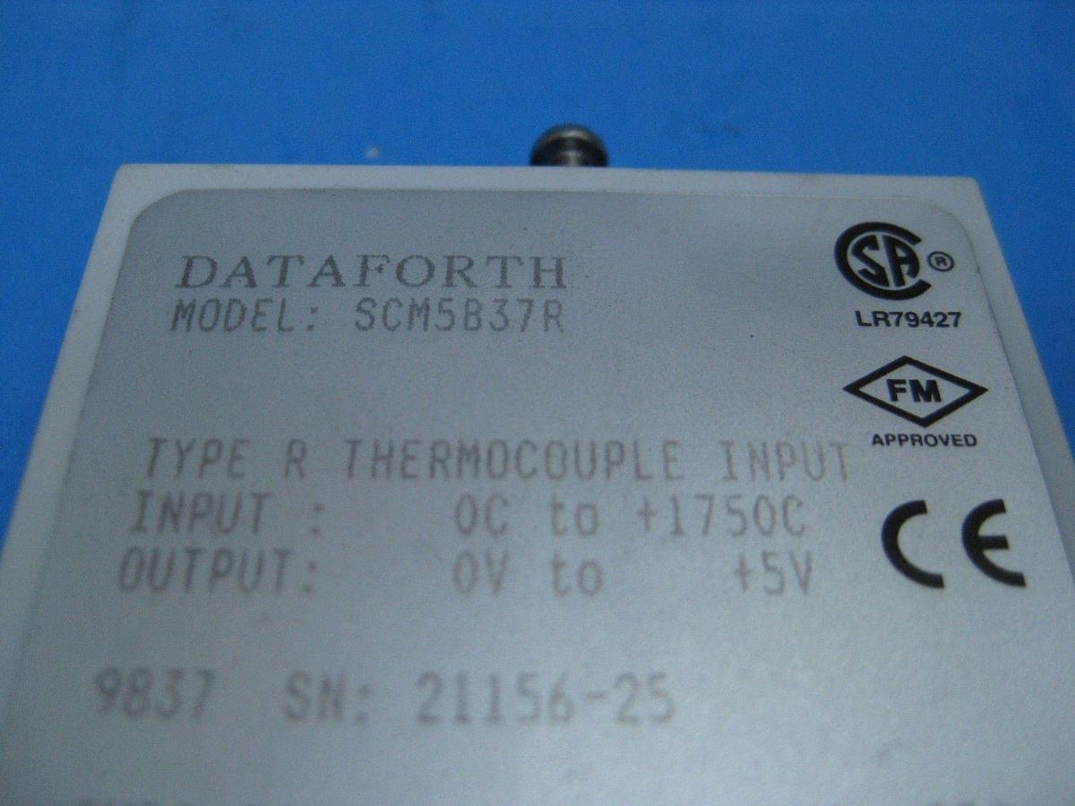 Used DATAFORTH SCM5B37 TYPE R Linearized Thermocouple Input Module - Used