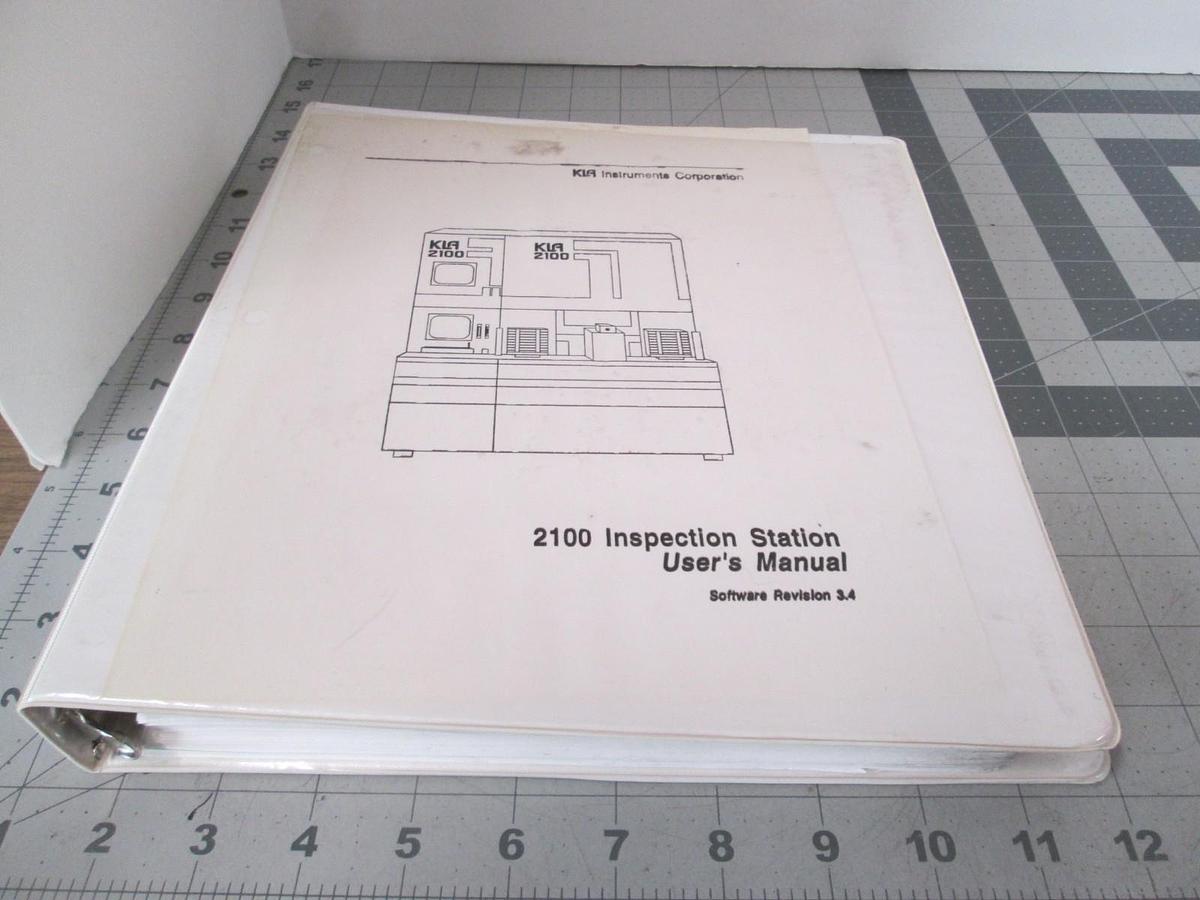 Used KLA, 2100 Inspection Station User's Manual, Software REV 3.4, Used