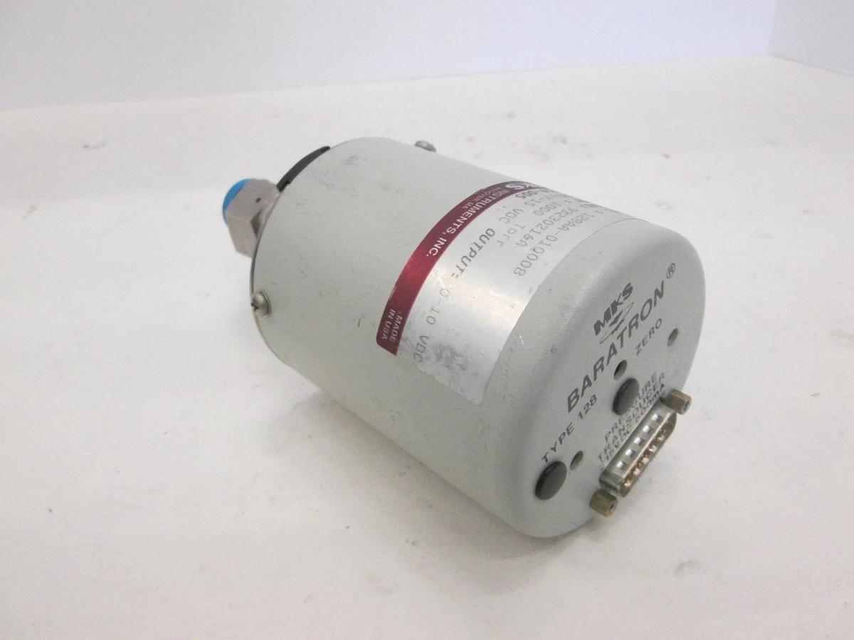 Used MKS, 1000 Torr Baratron Pressure Transducer, 128AA-01000B, Used