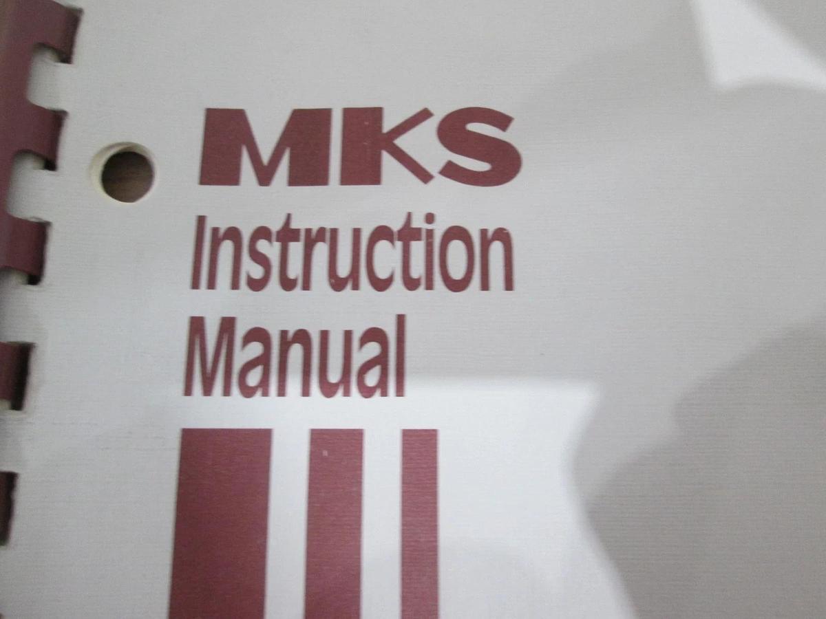 Used MKS, Type 253A, Non Seal Throttling Valve 20mm to 10", Instruction Manual, Used