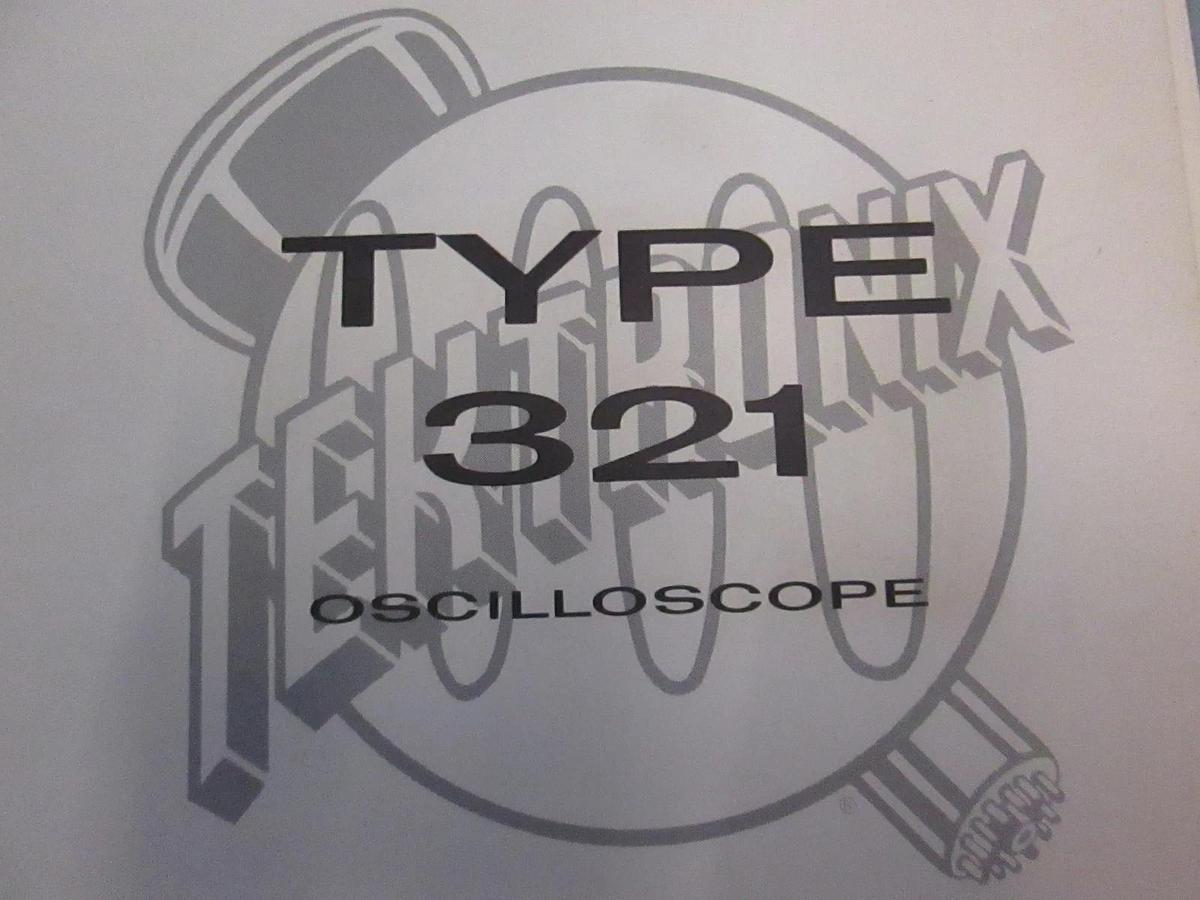 Used Tectronix Type 321 Oscilloscope Instruction Manual, Used
