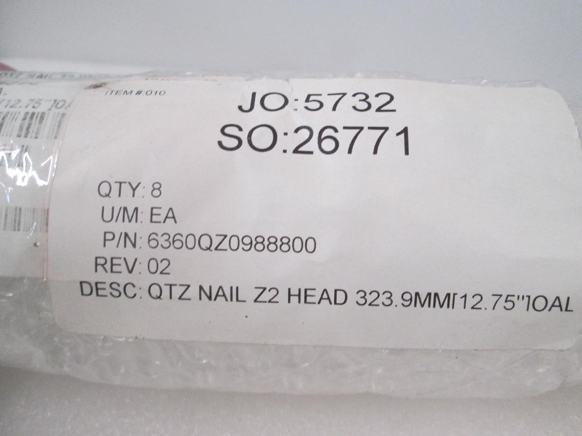 Quartz SLV Z2 Nail, 323.9mm, 12.75" 10AL, New, Lot of 8
