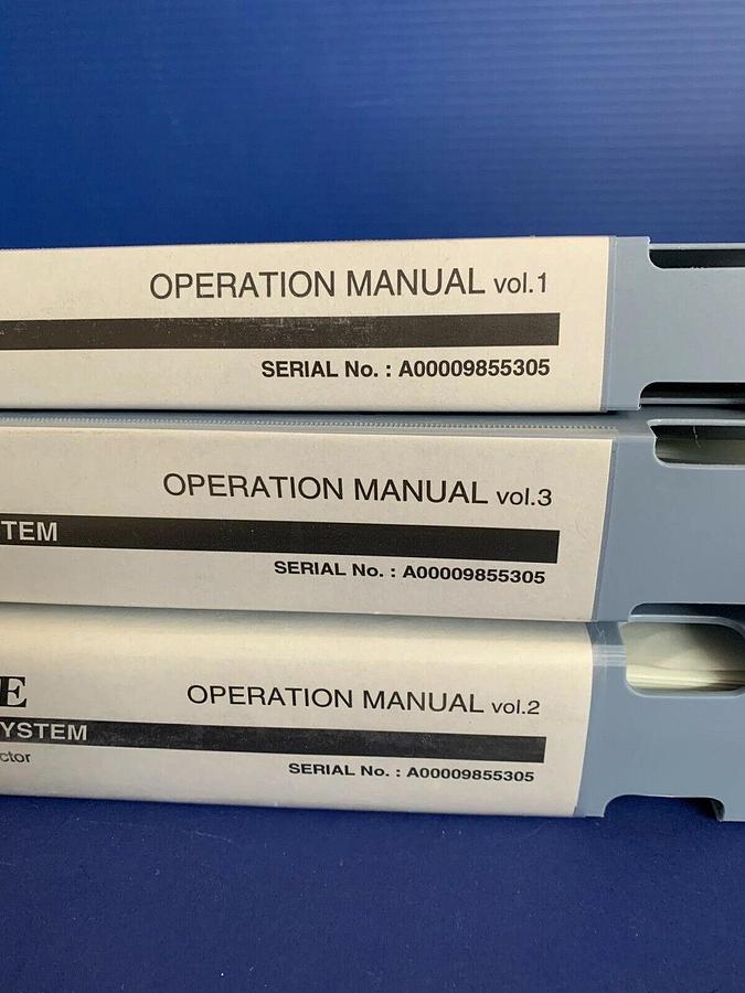 Used Tokyo Electron ALPHA-8S-E Vertical LP-CVD Operation Manual Volumes 1,2 & 3