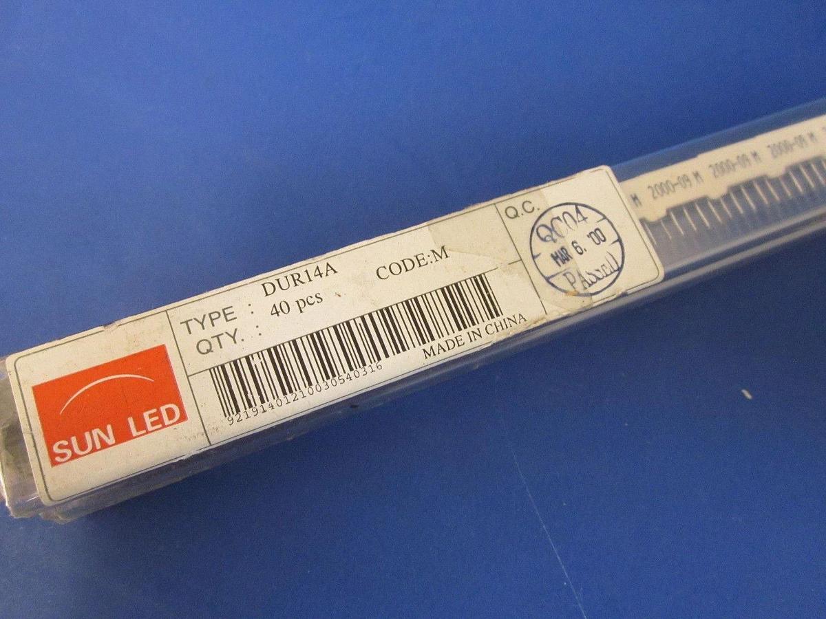 SunLed DUR14A Single Digit Numeric Display, 14.2mm/0.56 Character, Lot of 40