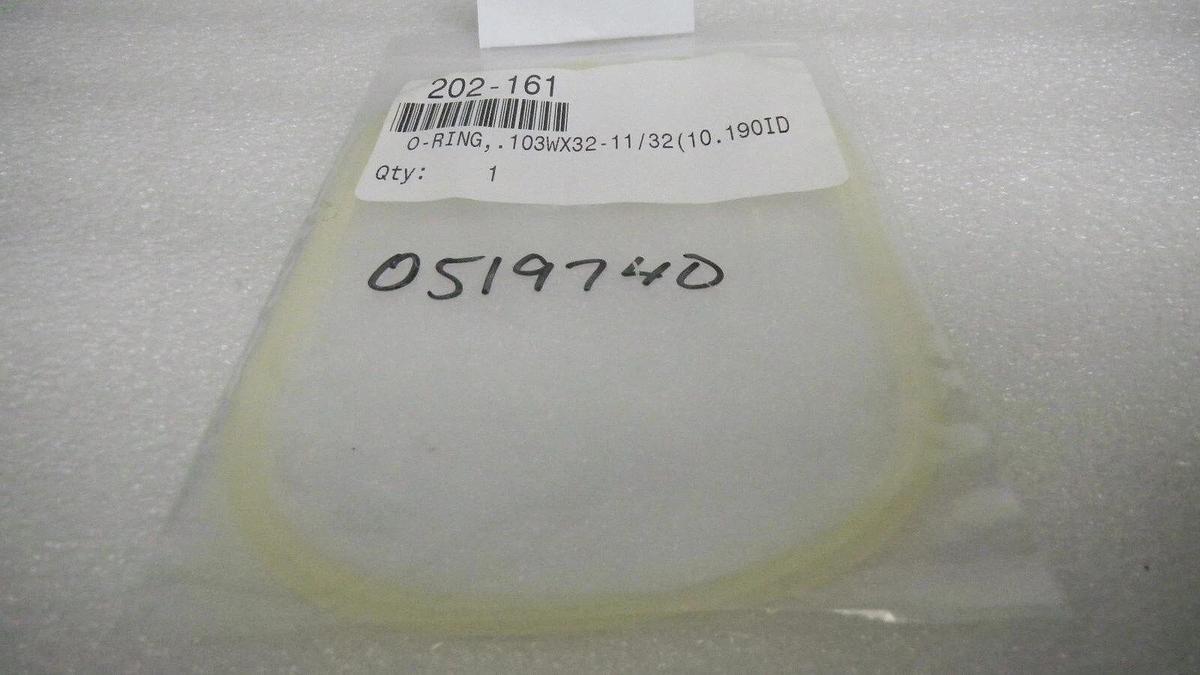 Used Ontrak,Lam Research,Clear O-Ring 202-161,.103wx32-11/32(10.190 ID), Lot of 2,NIP