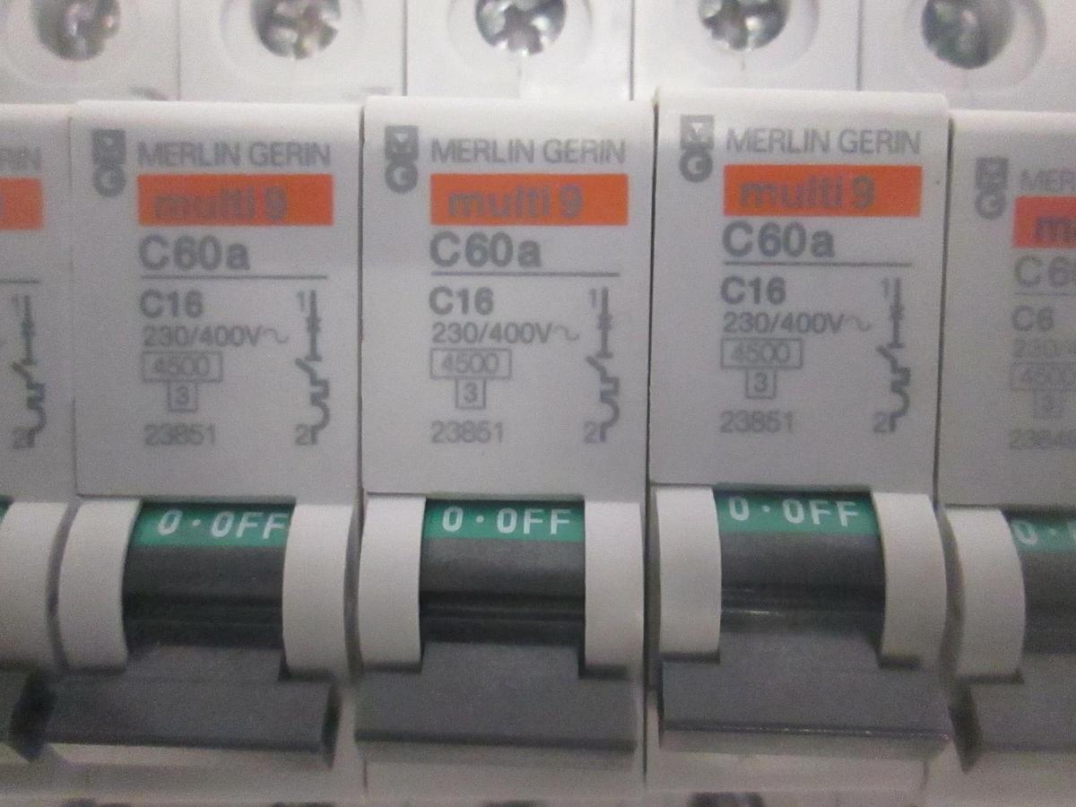 Used Merlin Gerin, C60A, Circuit Breaker, Used, Lot of 7