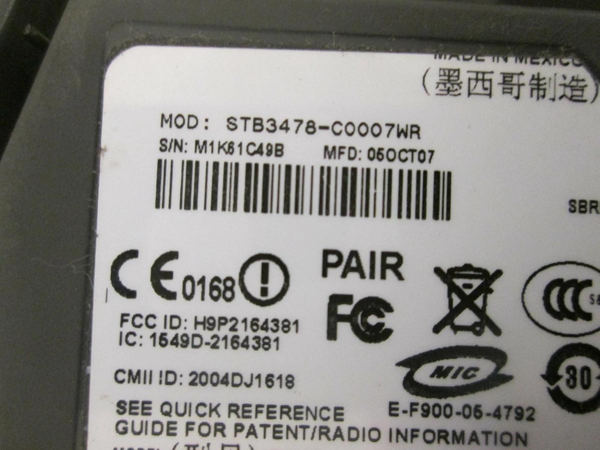 Used Symbol DS, Type: 21-64381, Wireless Barcode Scanner w/ Charging Dock, Used