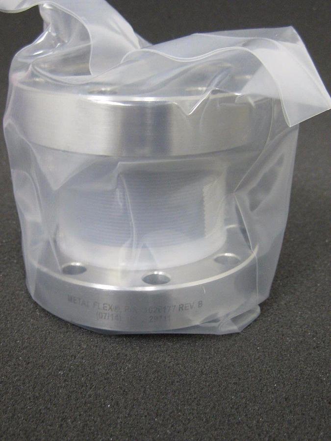 Used Metal Flex 3" Stainless Steel Flexible Bellows with 3.25" Conflat Flanges