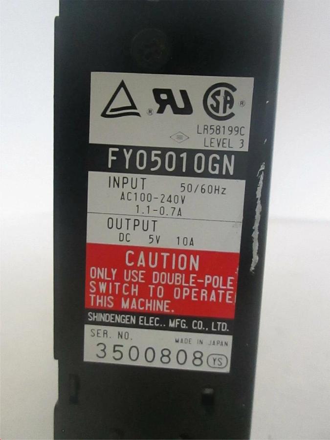 Used Shindengen, FY05010GN, Power Supply, Used