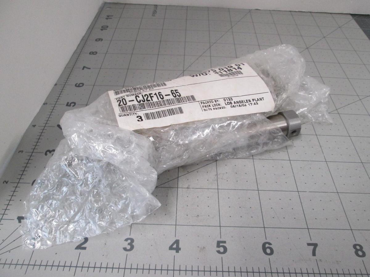 Used SMC, 20-CJ2F16-65, Pneumatic Air Actuator, New, Lot of 3