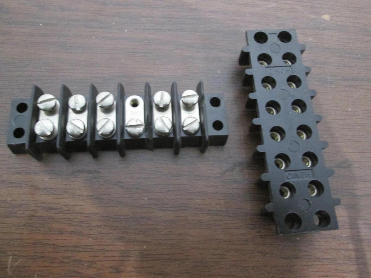 Used Cinch, 6 Position Terminal Block, Used, Lot of 2