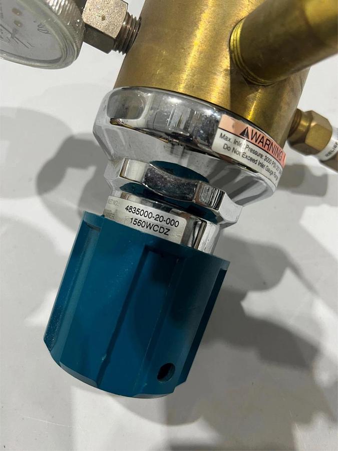Used Air Gas, 4835000-20-000 Gas Regulator Assy w/ 2 Gauges & 2 Valves, Used