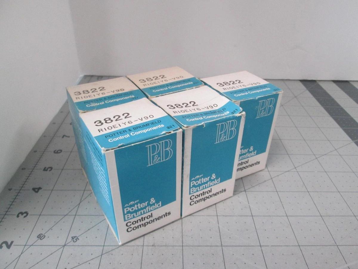 Used Potter & Brumfield Relay, R10E1Y6-V90,12V DC, 120VAC, NIB, Lot of 5