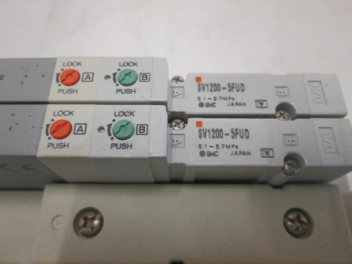 Used SMC, EX120-SDN1, DeviceNet Interface Module Assy w/ 2 Valves, SV1200-5FUD, Used