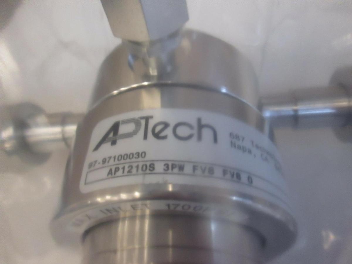 Used Aptech Gas Stick Assy, AP1210S Regulator, 30-0-100 PI Gauge, 6L-ELD8-CCXX Valve