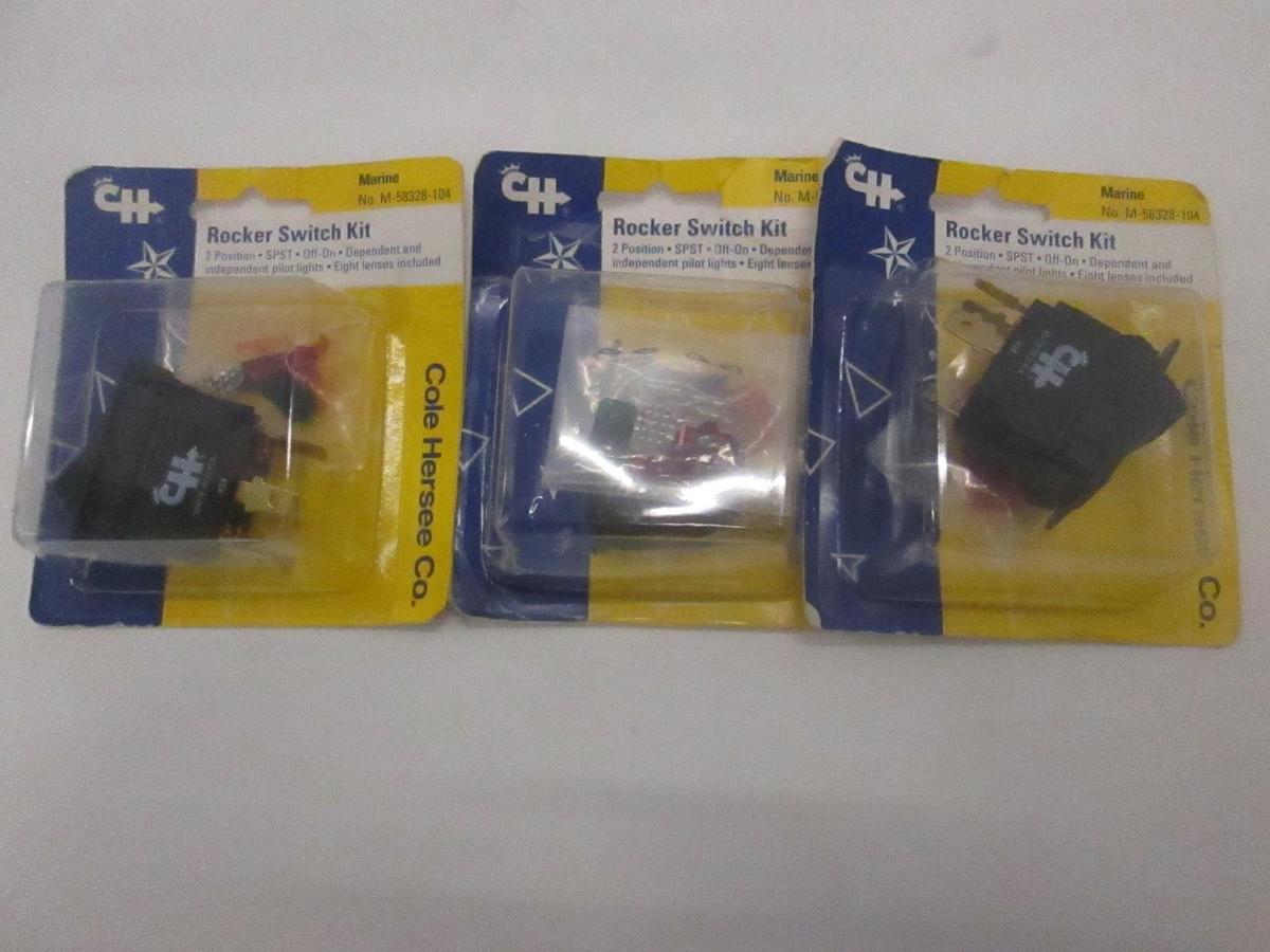 Cole Hersee, Rocker Switch Kit, M-58328-104, New, Lot of 3