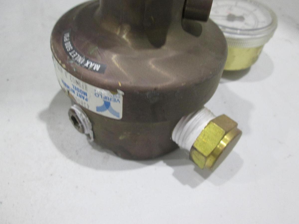 Used Veriflo, HFR002 B 4PB 2, Regulator, Max Inlet 500 PSI, 0-200PSI Gauge, Used