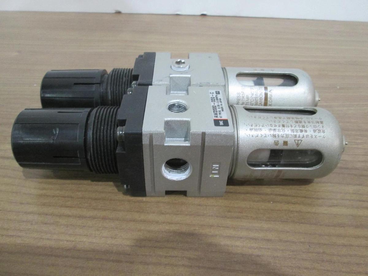 Used SMC, AW2000-02G-C, Pneumatic Mist Separator, Used, Lot of 2